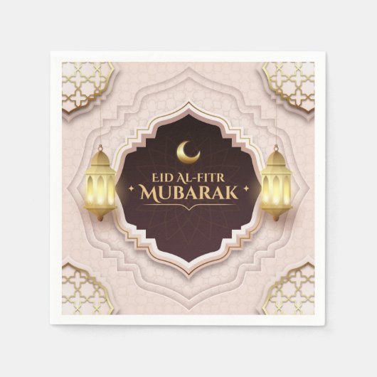 Serviette En Papier Eid Al-Fitr Mubarak (Devant)