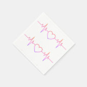 Serviette En Papier EKG Heart Beat (Coin)
