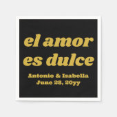 Serviette En Papier El amor es dulce mariage service d'accueil papier (Devant)