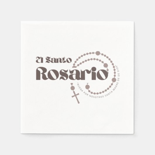 Serviette En Papier El Santo Rosario (Devant)