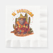 Serviette En Papier El Squatcho Bigfoot avec Maraca, Sombrero et Ponc (Devant)