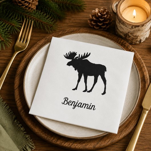Serviette En Papier Élan Incroyable Rustique