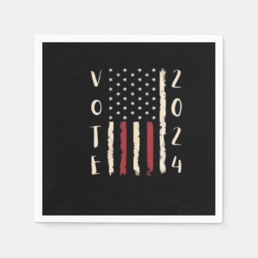 Serviette En Papier Election 2024 - Exercez votre droit de vote (Devant)