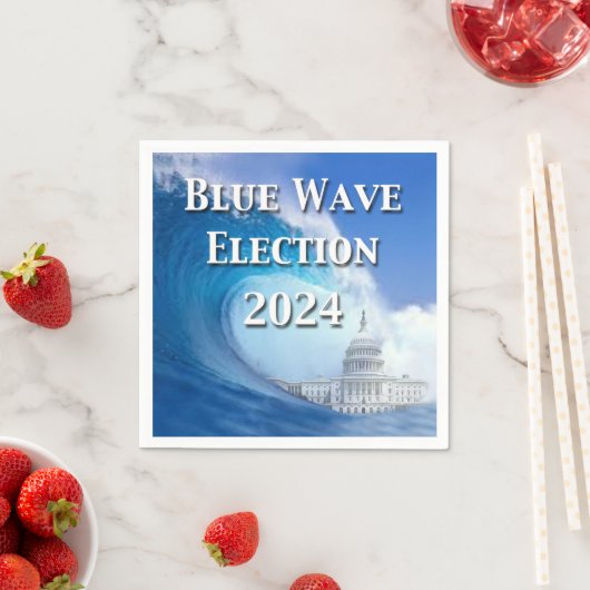 Serviette En Papier Élection Blue Wave 2024 (En situation)