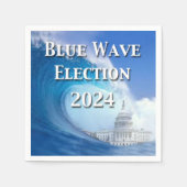 Serviette En Papier Élection Blue Wave 2024 (Devant)