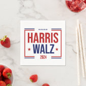 Serviette En Papier Élection de la campagne Harris Walz (En situation)