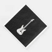 Serviette En Papier Electric Guitar Med Guitarist Musician Player (Coin)