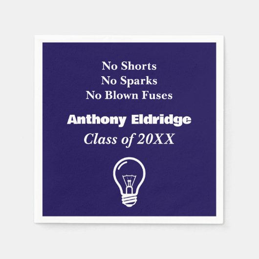 Serviette En Papier Electrical Technology Graduation (Devant)