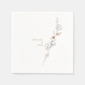 Serviette En Papier Élégance dans la simplicité Mariage blanc délicat (Devant)