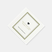 Serviette En Papier Élégance de la bordure dorée (Coin)