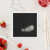 Serviette En Papier Élégance de la plume douce (En situation)