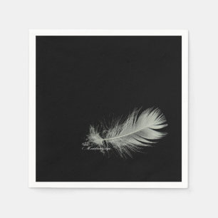 Serviette En Papier Élégance de la plume douce