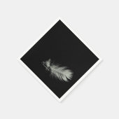 Serviette En Papier Élégance de la plume douce (Coin)