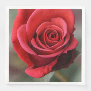 Serviette En Papier Élégance de la rose rouge