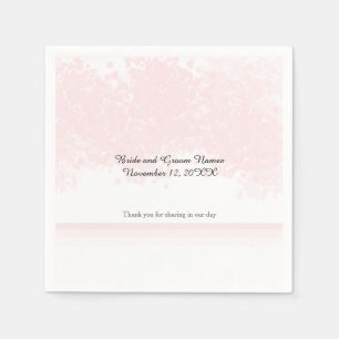Serviette En Papier Élégance de mariage rose blush
