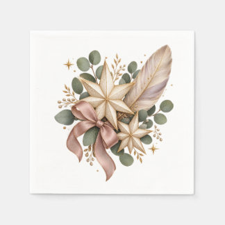 Serviette En Papier Élégance de Noël céleste