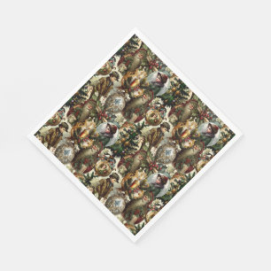 Serviette En Papier Élégance de Noël victorien