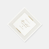 Serviette En Papier Élégance encadrée simple moderne Shower de mariage (Coin)