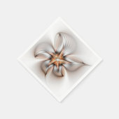 Serviette En Papier Élégance florale Art Abstrait fractal moderne (Coin)