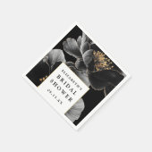 Serviette En Papier Élégance Florale Moderne pour une Mariée (Coin)