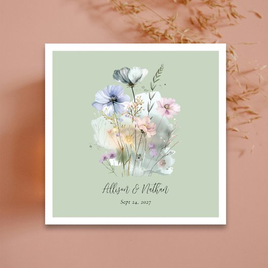 Serviette En Papier Élégance inspirée de la nature ! Mariage de lumièr