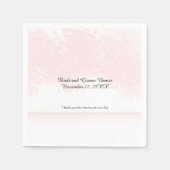 Serviette En Papier Élégance Mariage rose (Devant)