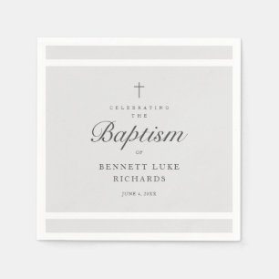Serviette En Papier Élégance moderne Baptême pour garçons ou filles
