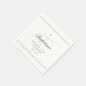 Serviette En Papier Élégance moderne garçons ou filles Baptême serviet (Coin)