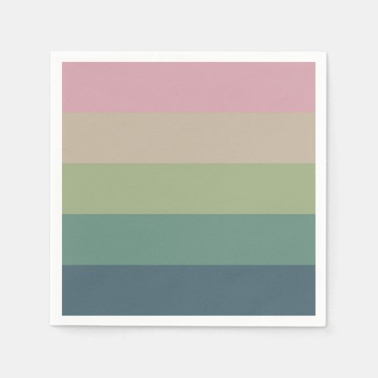 Serviette En Papier Élégance Muted - Serviettes de fête triées (Devant)