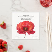 Serviette En Papier Élégance pétale écarlate (En situation)