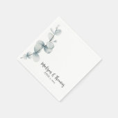 Serviette En Papier Élégance simple - Eucalyptus (Coin)