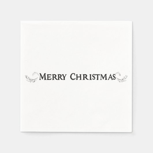 Serviette En Papier Élégance simple "Joyeux Noël" serviettes (Devant)