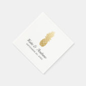 Serviette En Papier Élégance tropicale | Mariage ananas (Coin)