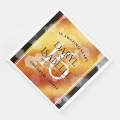 Serviette En Papier Élégant 16ème anniversaire de Mariage de Topaz d'o (Coin)