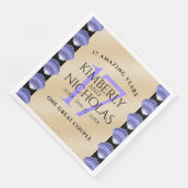 Serviette En Papier Élégant 17ème anniversaire de Mariage des obus (Coin)