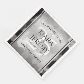 Serviette En Papier Élégant 25e anniversaire de Mariage d'argent (Coin)