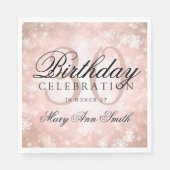 Serviette En Papier Élégant 30e anniversaire Cuivre Hiver Wonderland (Devant)