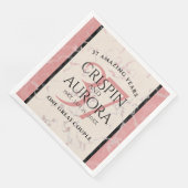 Serviette En Papier Élégant 37e anniversaire du Mariage Alabaster (Coin)