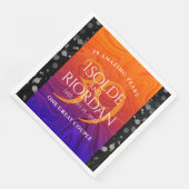 Serviette En Papier Elegant 39th Agate Wedding Anniversary Celebration (Coin)