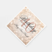 Serviette En Papier Elégant 40e anniversaire Rose Gold Parties scintil (Coin)