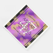 Serviette En Papier Elegant 47th Amethyst Wedding Anniversary (Coin)