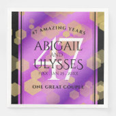 Serviette En Papier Elegant 47th Amethyst Wedding Anniversary (Devant)
