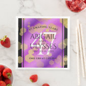 Serviette En Papier Elegant 47th Amethyst Wedding Anniversary (En situation)