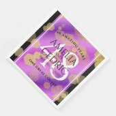 Serviette En Papier Élégant 48e anniversaire de Mariage d'Améthyste (Coin)