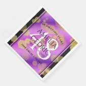 Serviette En Papier Elegant 48th Amethyst Wedding Anniversary (Coin)