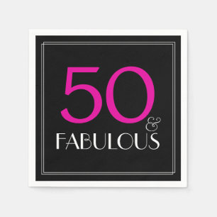 Serviette En Papier Elégant 50 et Fabuleux fête d'anniversaire