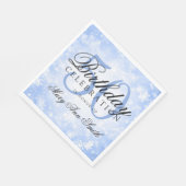 Serviette En Papier Elégant 50e anniversaire Blue Winter Wonderland (Coin)
