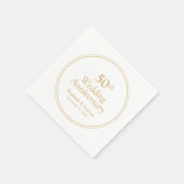 Serviette En Papier Élégant 50e anniversaire de Mariage (Coin)