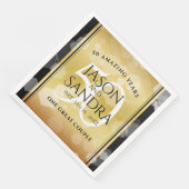 Serviette En Papier Élégant 50e anniversaire de Mariage d'or (Coin)