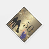 Serviette En Papier Élégant 50e Anniversaire Papier (Coin)